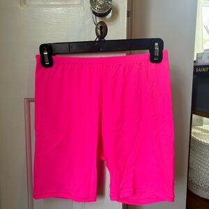 SKIMS fits everybody neon pink biker shorts